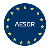 Logo de AESOR (Asociación Española de Especialistas en Ortodoncia), organización dedicada a la formación y desarrollo de la ortodoncia en España.